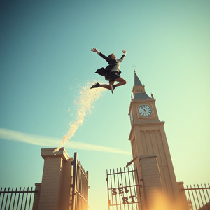 青と白のステージ