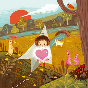 迎着太阳光 放声的歌唱