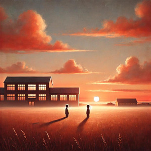 放課後の夕焼けに