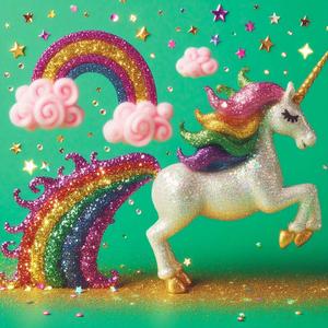 Ein glitzerndes Einhorn