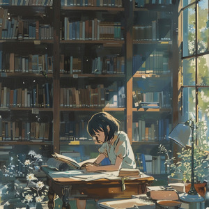 図書館の静かな午後