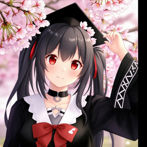 桜の花びら舞い散る中