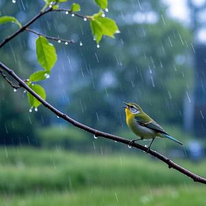 鸟声小雨白噪声：啼鸣、滴答、宁静
