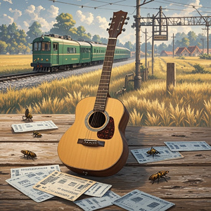 老吉他与旧车票