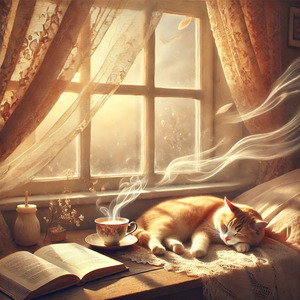 猫とミルクティーの午後