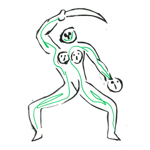 Alien on Carcavelos Beach