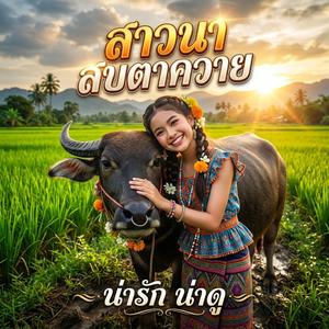 สาวนาสบตาควาย