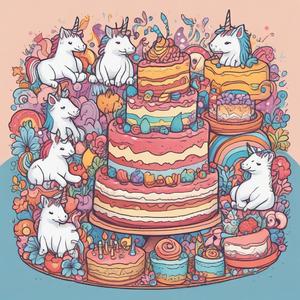 Käsekuchen und Teddybären im Wunderland der Einhörner by @wonkysilver1864