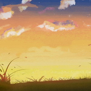 土坡上的狗尾草 卢润泽