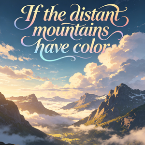 If the distant mountains have color