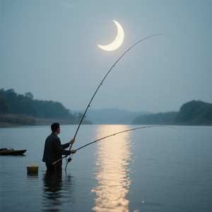 垂钓寒江月如钩