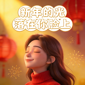 新年的光落在你脸上