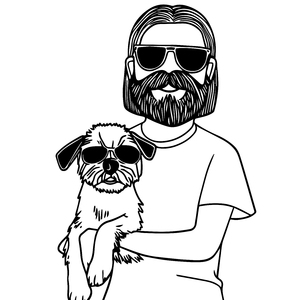 犬を抱っこするネコを抱っこする