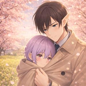 スローモーションの桜の花びら