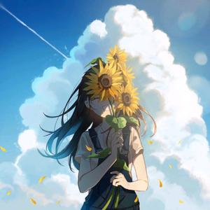 拿着向日葵 (5)