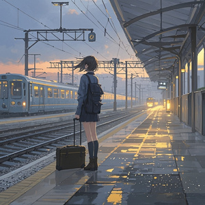 站台倒影