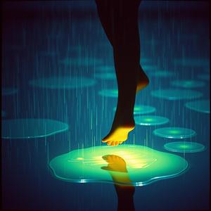 雨の中で傘