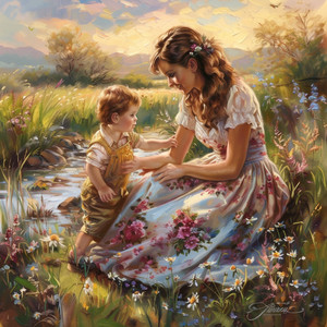 El Abrazo A La Luz De Las Estrellas Calmas De La Noche