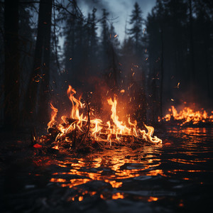 Sombras En El Vals De La Luz De La Hoguera