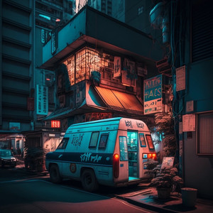 The Japanese Nightingale Rises Through Neon