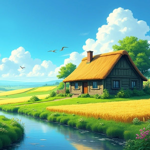 鳥のさえずりが聞こえる田舎の朝