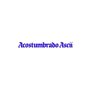 Acostumbrado Ascii