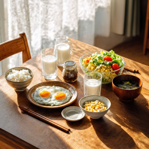 ごはんと牛乳