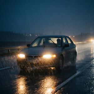 Headlights in the Rain