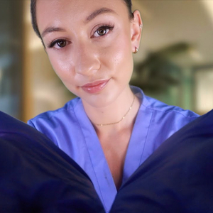 Latex Gloves and Up Close Face Exam