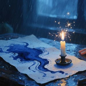 潮湿的夜 点一盏想你的烛光