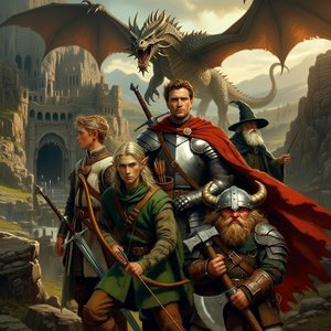 Medieval Journey Through Foggy Hills