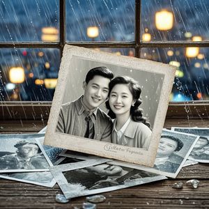 潮湿的旧照片-西瓜WMS