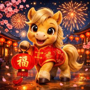 小馬奔騰賀新春