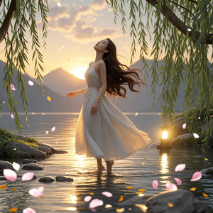 柔柔的暖风轻轻吹送