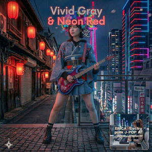 Vivid Gray & Neon Red