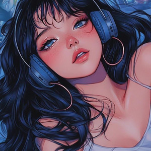 Loop girl by mic