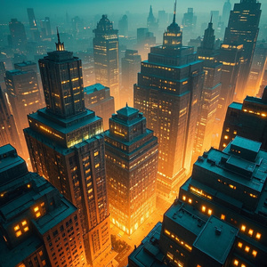 Glowing City