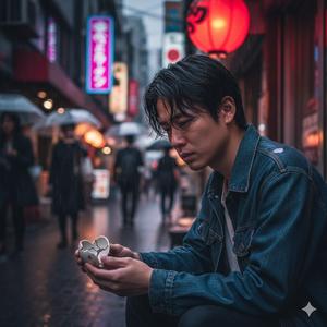 灰色の夜に沈む