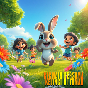 Bermain Bersama Kelinci Di Taman