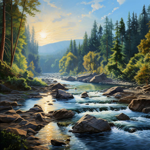 Riverside Reflections: Binaural Bliss