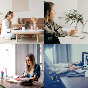 柔和的在家工作时刻