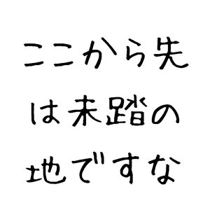 ここから先は未踏の地ですな