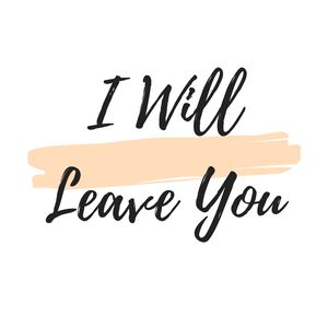 I Will Leave You