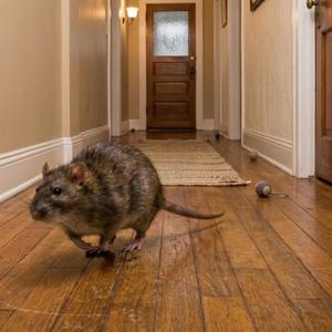 A really big and fat rat