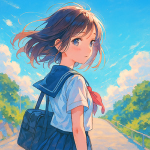 まっすぐな夏空