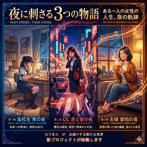 終電、ネオン、すり減ったヒール