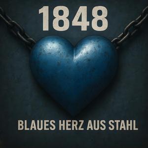 Blaues Herz aus Stahl