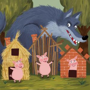 Los tres cerditos y el lobo