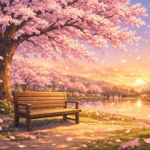 Cherry Blossom Sunset