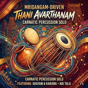 Carnatic Percussion Solo: Thani Avarthanam in Adi Tala | Mridangam & Ghatam